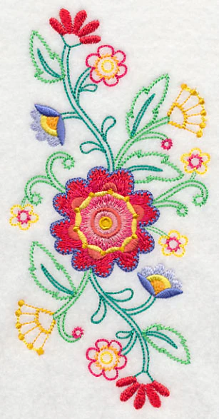 Blossoming Bohemian Flowers Spray (Vintage) - Image 3