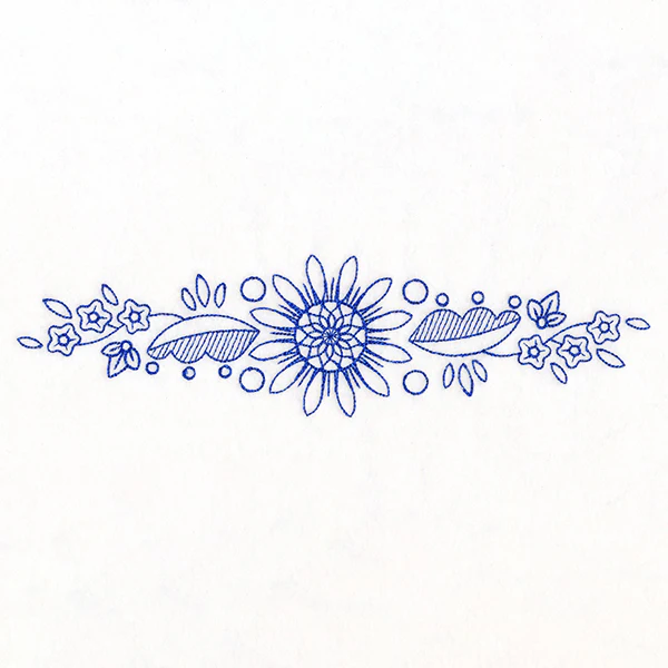 Blossoming Daisy Border (Bluework) - Image 2