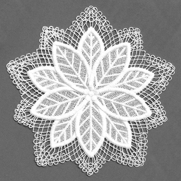 Blossoming Poinsettia Doily (Battenburg Lace) - Image 2