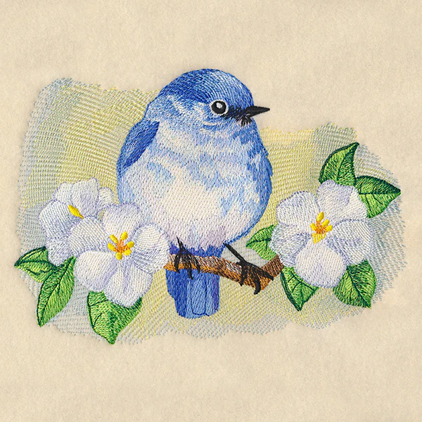 Blossoms & Bluebird in Watercolor - Image 3