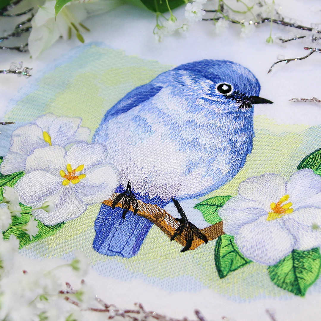 Blossoms & Bluebird in Watercolor - Image 4