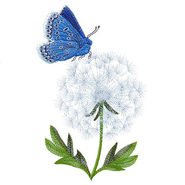 Blue Butterfly with Dandelion - Image 5