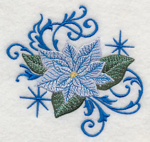 Blue Christmas Poinsettia and Echo - Image 3