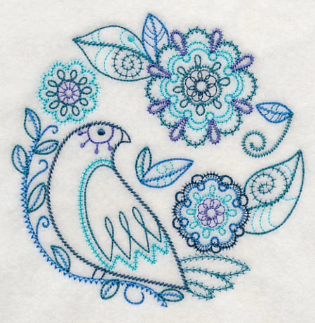 Blue Harmony Bird 1 (Vintage) - Image 3