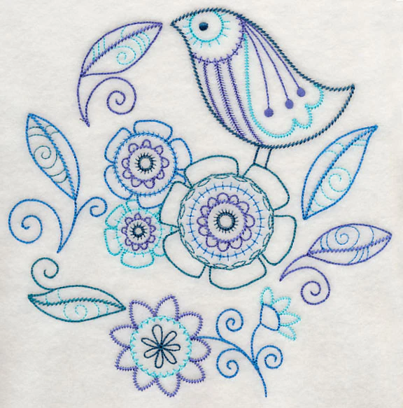 Blue Harmony Bird 2 (Vintage) - Image 6