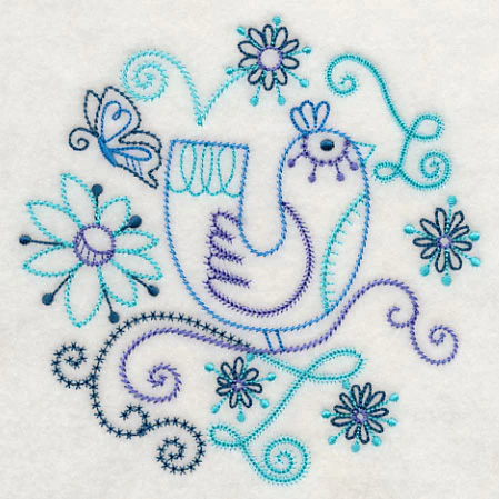 Blue Harmony Bird 3 (Vintage) - Image 3