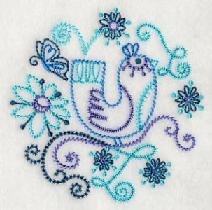Blue Harmony Bird 3 (Vintage) - Image 5