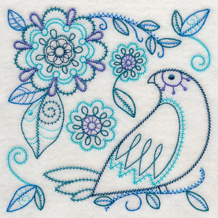 Blue Harmony Bird 4 (Vintage) - Image 3