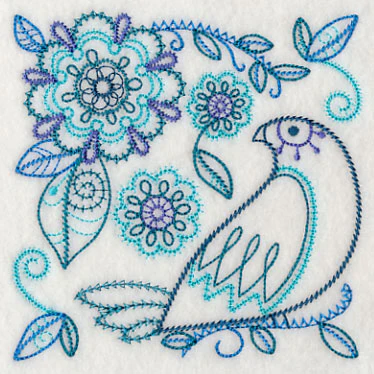 Blue Harmony Bird 4 (Vintage) - Image 4