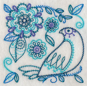 Blue Harmony Bird 4 (Vintage) - Image 5