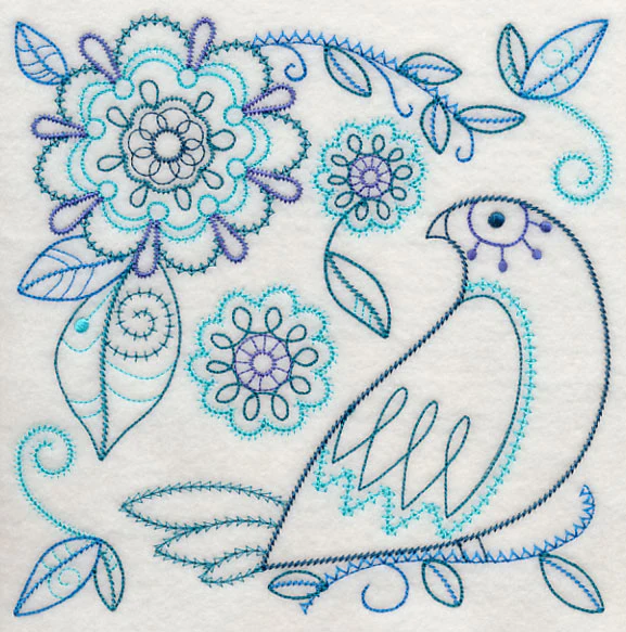 Blue Harmony Bird 4 (Vintage) - Image 6