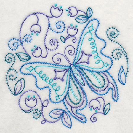 Blue Harmony Butterfly 1 (Vintage) - Image 3