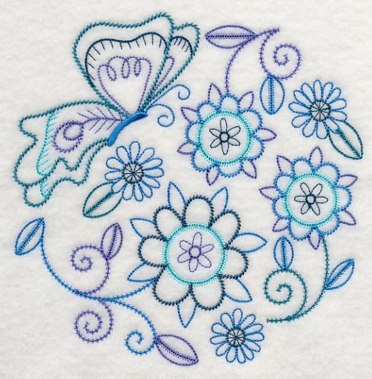 Blue Harmony Butterfly 3 (Vintage) - Image 2