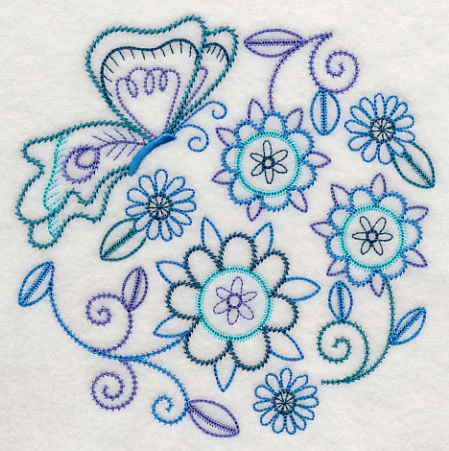 Blue Harmony Butterfly 3 (Vintage) - Image 3