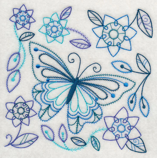 Blue Harmony Butterfly 5 (Vintage) - Image 2