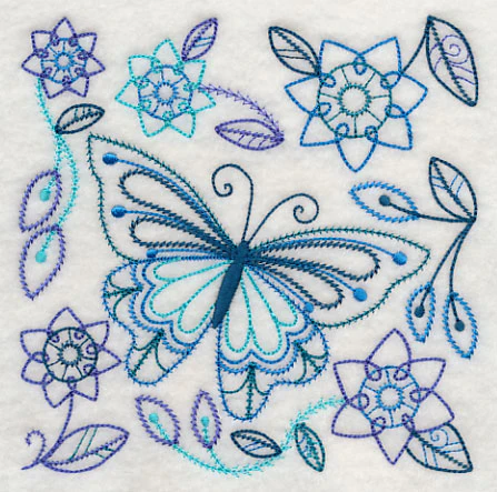 Blue Harmony Butterfly 5 (Vintage) - Image 3