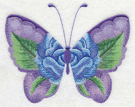Blue Rose Butterfly in Watercolor - Image 2