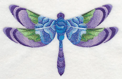 Blue Rose Dragonfly in Watercolor - Image 3