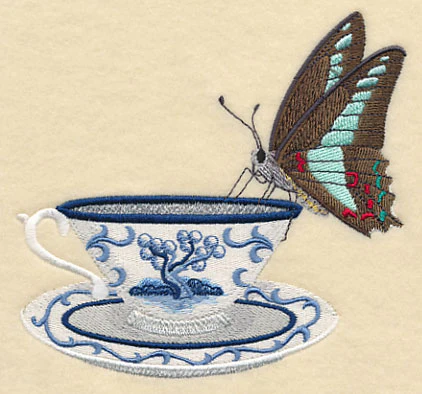 Blue Willow Tea - Cup and Butterfly 1 - Image 4
