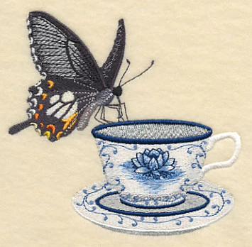Blue Willow Tea - Cup and Butterfly 3 - Image 2