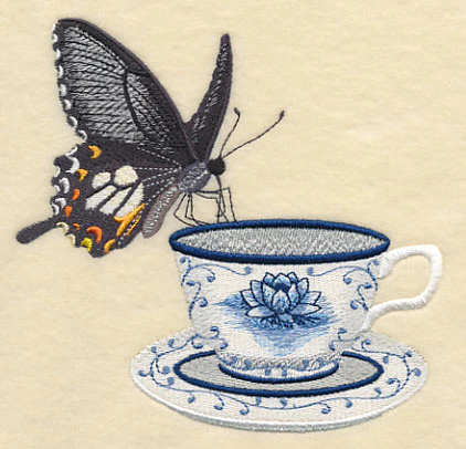 Blue Willow Tea - Cup and Butterfly 3 - Image 4