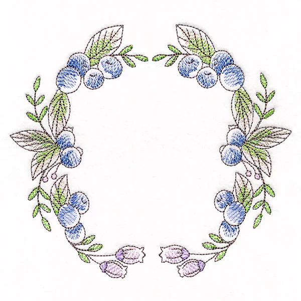 Blueberries and Flowers Wreath - Image 3
