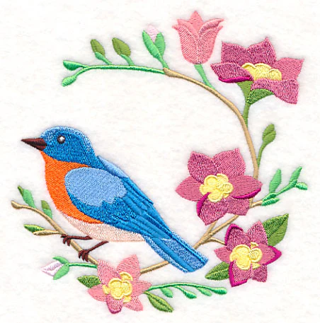 Bluebird and Freesia Wreath - Image 3