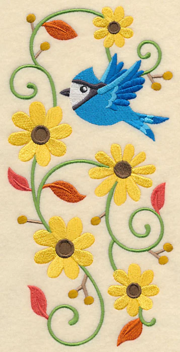 Bluejay and Black-Eyed Susans Spray - Image 2