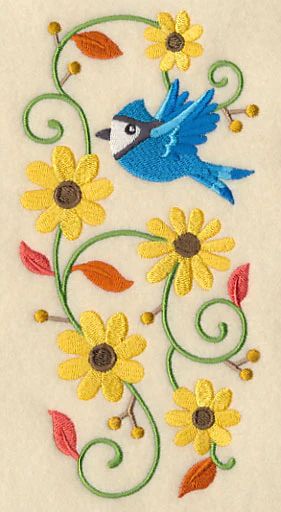 Bluejay and Black-Eyed Susans Spray - Image 4