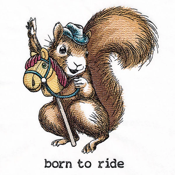 Born to Ride Cowboy Squirrel - Image 2