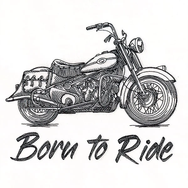 Born to Ride Motorcycle Etching - Image 3