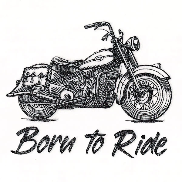 Born to Ride Motorcycle Etching - Image 5