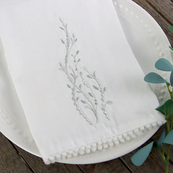 Botanical Delights Tall Border (Whitework) - Image 4