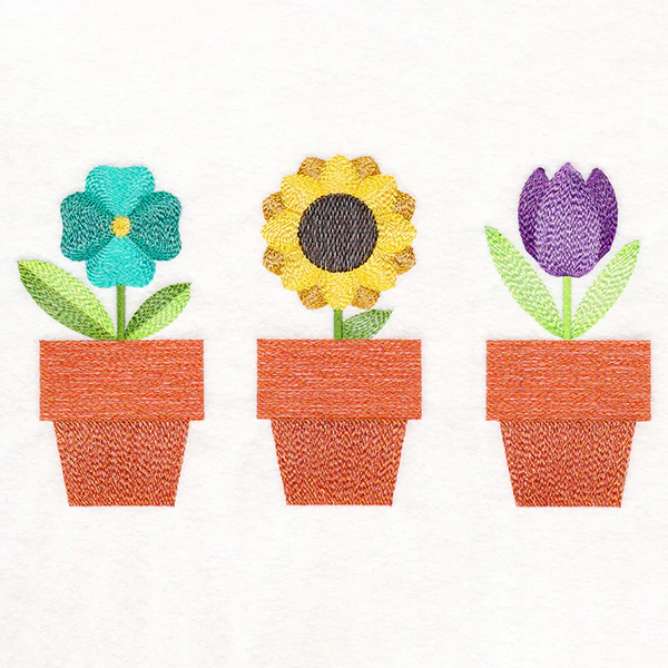 Bright and Breezy Flowerpots Trio - Image 2