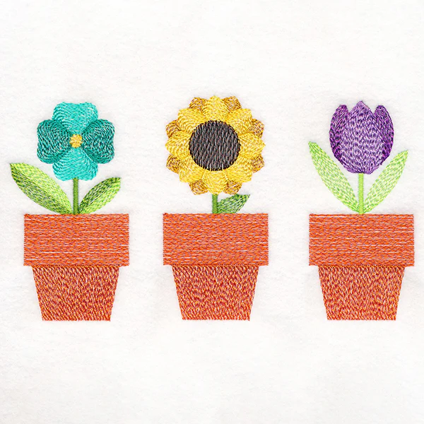 Bright and Breezy Flowerpots Trio - Image 4