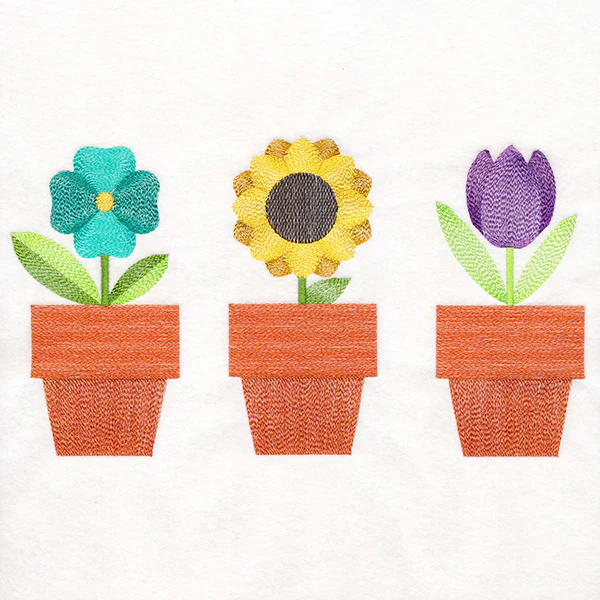 Bright and Breezy Flowerpots Trio - Image 6