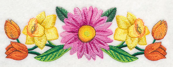 Bright Flower Border in Watercolor - Image 3