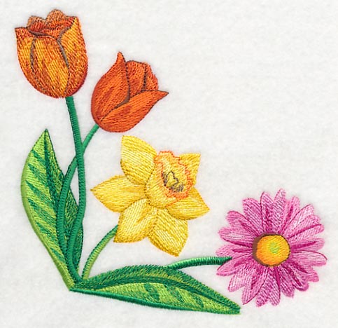 Bright Flower Corner in Watercolor - Image 4