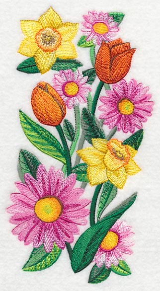 Bright Flower Spray in Watercolor - Image 3
