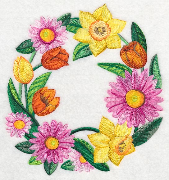 Bright Flower Wreath in Watercolor - Image 5