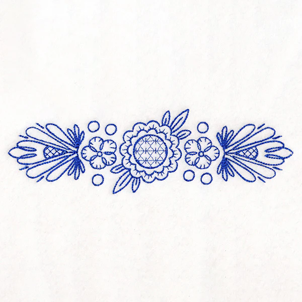 Budding Sunflower Border (Bluework) - Image 4