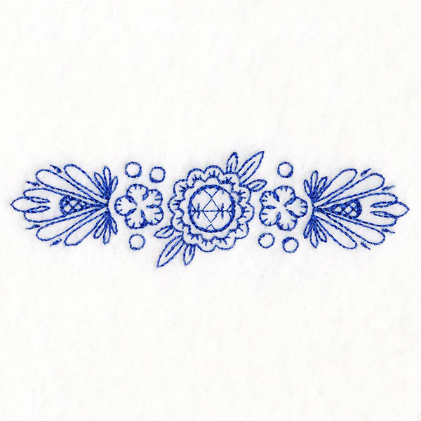 Budding Sunflower Border (Bluework) - Image 5