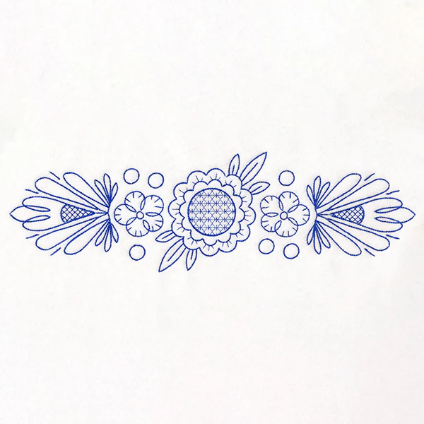 Budding Sunflower Border (Bluework) - Image 6