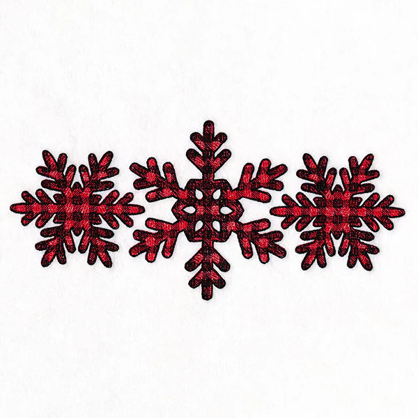 Buffalo Plaid Snowflake Trio - Image 3