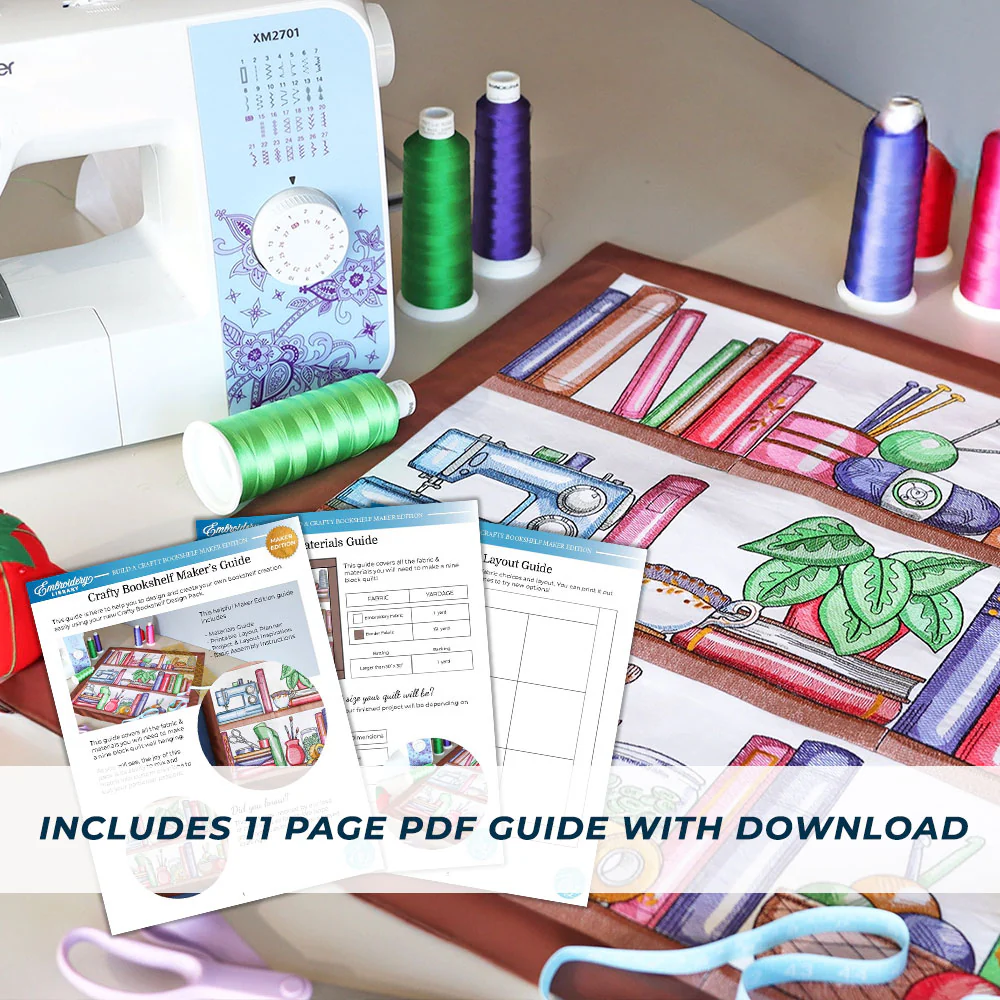 Build a Crafty Bookshelf Quilt Design Pack - Image 2