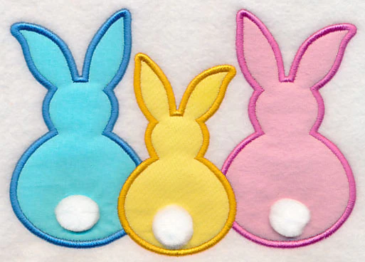 Bunny Puff Trio (Applique) - Image 5