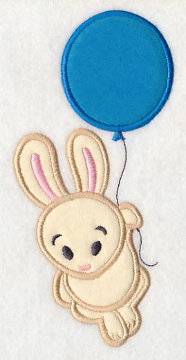 Bunny with Balloon (Applique) - Image 3