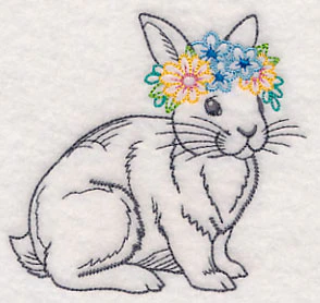 Bunny with Floral Crown (Vintage) - Image 5