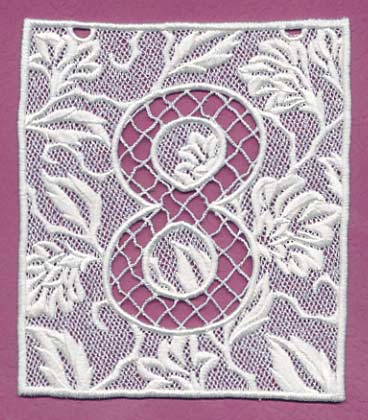 Bunting Number 8 (Lace) - Image 3