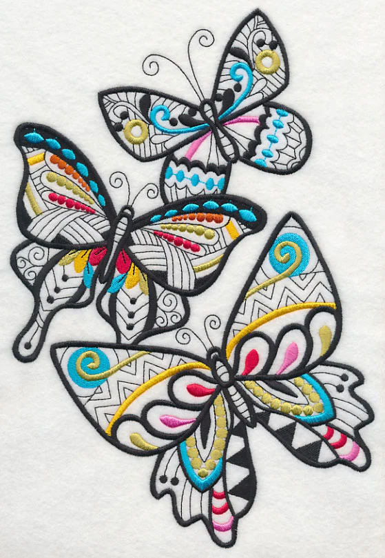 Butterflies Frenetic (Blackwork) - Image 7